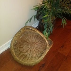 Vintage flower gathering basket